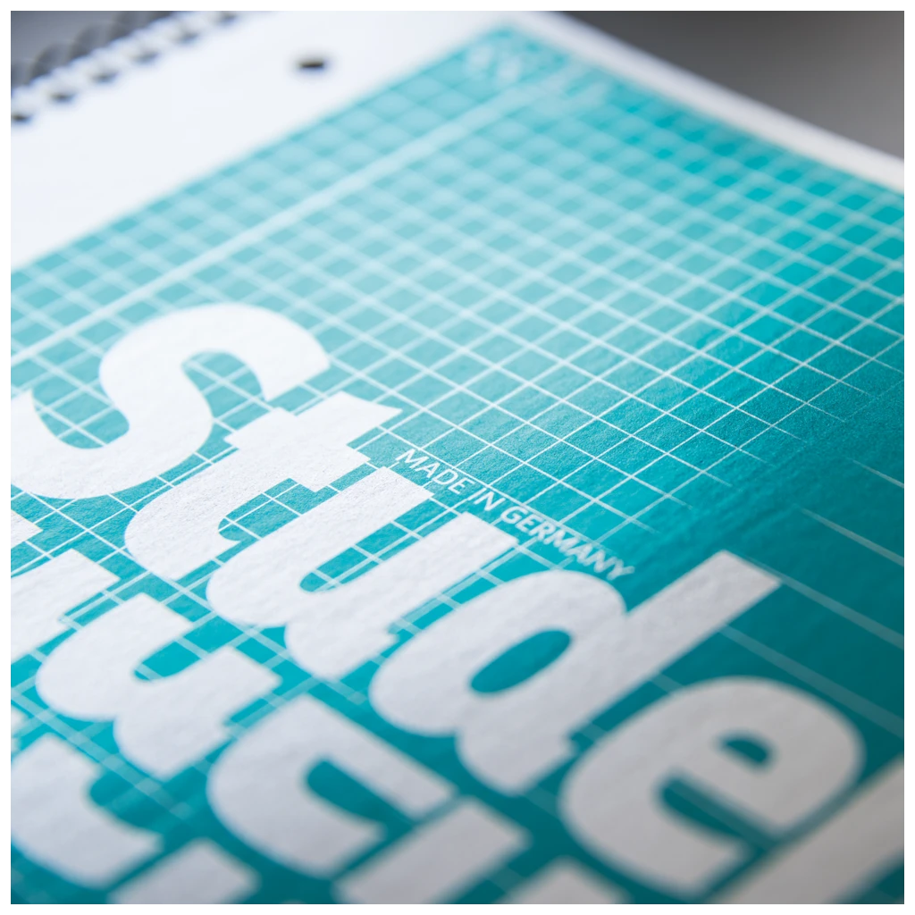 Collegeblock Premium Student „DUO“ | A4, kariert/liniert, 80 Blatt, petrol