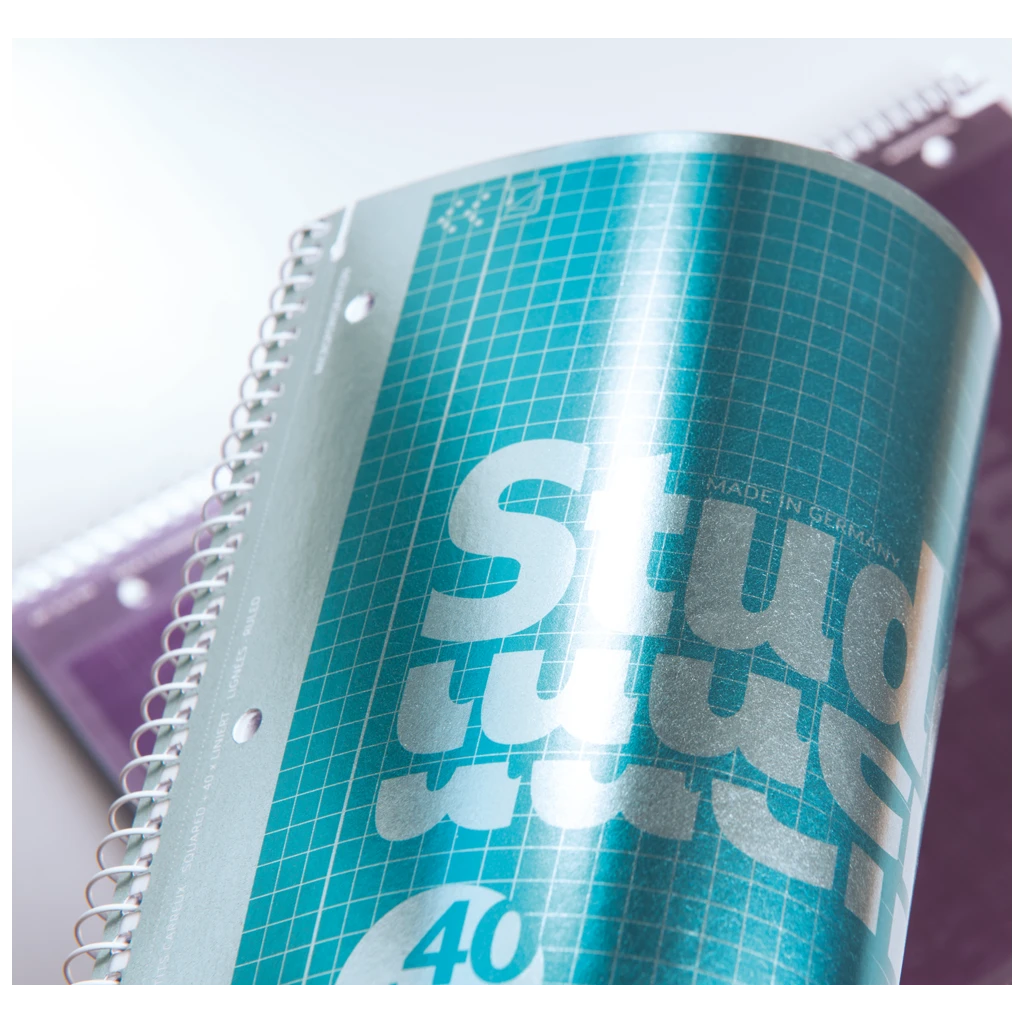 Collegeblock Premium Student „DUO“ | A4, kariert/liniert, 80 Blatt, petrol