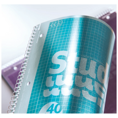 Collegeblock Premium Student „DUO“ | A4, kariert/liniert, 80 Blatt, petrol