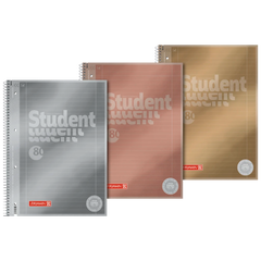 Collegeblock Premium Student Metallic | A4, Lineatur 27, 80 Blatt, sortiert