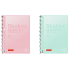 Collegeblock Premium Student „Pastell“ | A4, Lineatur 27, 80 Blatt, pastellrosa/pastellmint