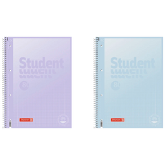 Collegeblock Premium Student „Pastell 2“ | A4, Lineatur 28, 80 Blatt, pastellblau/pastelllila