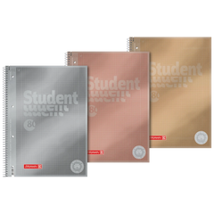 Collegeblock Premium Student Metallic | A4, Lineatur 28, 80 Blatt, sortiert