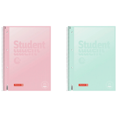 Collegeblock Premium Student „Pastell“ | A4, Lineatur 28, 80 Blatt, pastellrosa/pastellmint