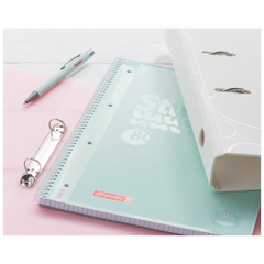 Collegeblock Premium Student „Pastell“ | A4, Lineatur 28, 80 Blatt, pastellrosa/pastellmint