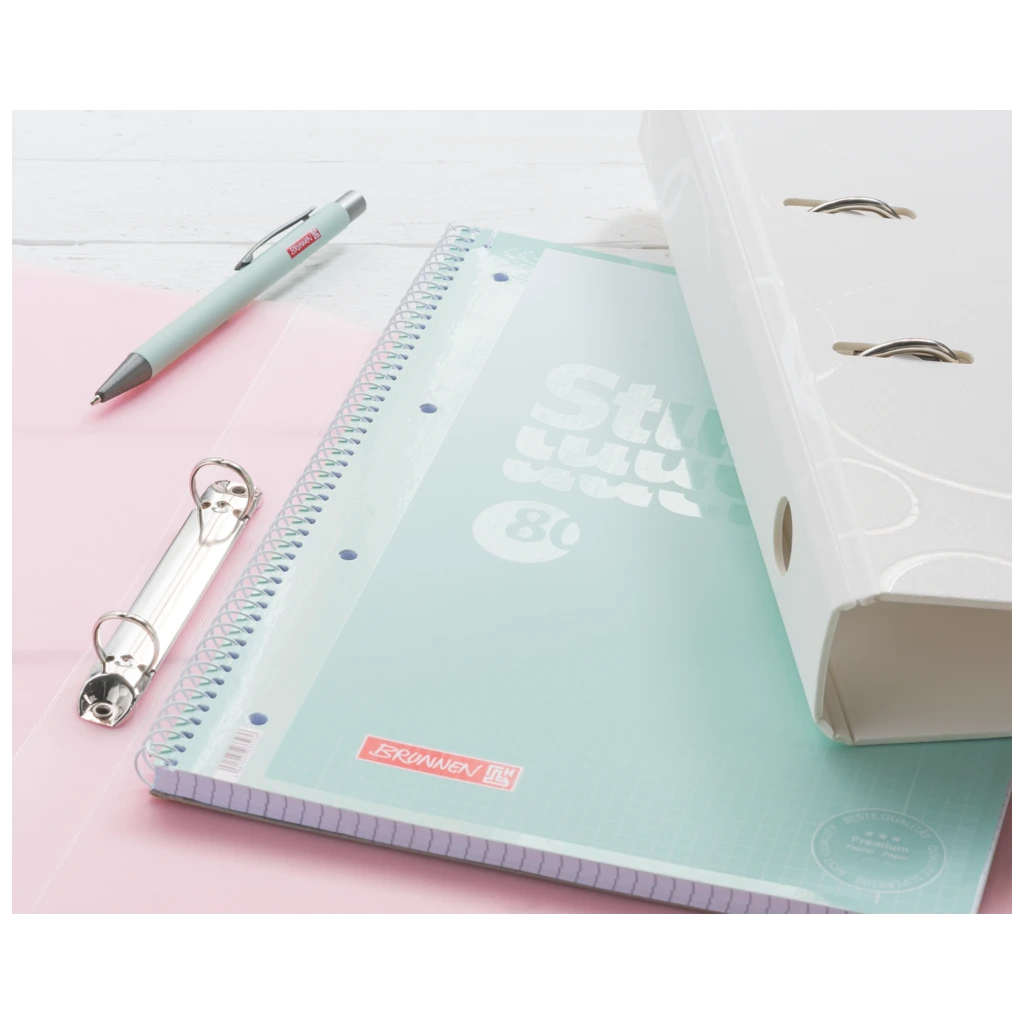 Collegeblock Premium Student „Pastell“ | A4, Lineatur 28, 80 Blatt, sortiert