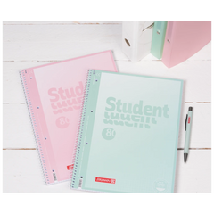 Collegeblock Premium Student „Pastell“ | A4, Lineatur 28, 80 Blatt, pastellrosa/pastellmint