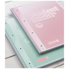 Collegeblock Premium Student „Pastell“ | A4, Lineatur 28, 80 Blatt, pastellrosa/pastellmint