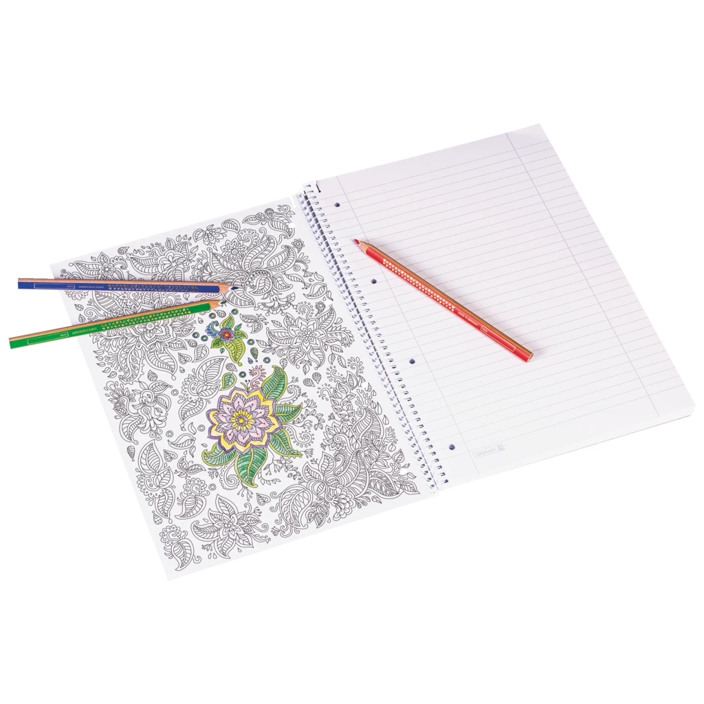 Collegeblock Premium Student „Schmetterling“ ZENart | A4, Lineatur 27, 80 Blatt, weiß