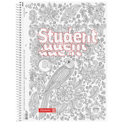 Collegeblock Premium Student „Papagei“ ZENart | A4, Lineatur 27, 80 Blatt, weiß