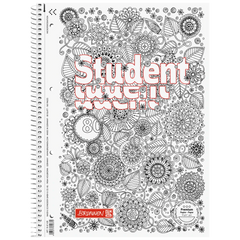 Collegeblock Premium Student „Floral“ ZENart | A4, Lineatur 28, 80 Blatt, weiß