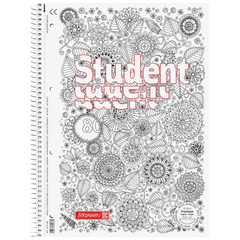 Collegeblock Premium Student „Floral“ ZENart | A4, Lineatur 28, 80 Blatt, weiß