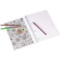 Collegeblock Premium Student „Floral“ ZENart | A4, Lineatur 28, 80 Blatt, weiß