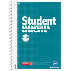 Collegeblock Student „DUO“ Recycling | A4, kariert/liniert, 80 Blatt, petrol