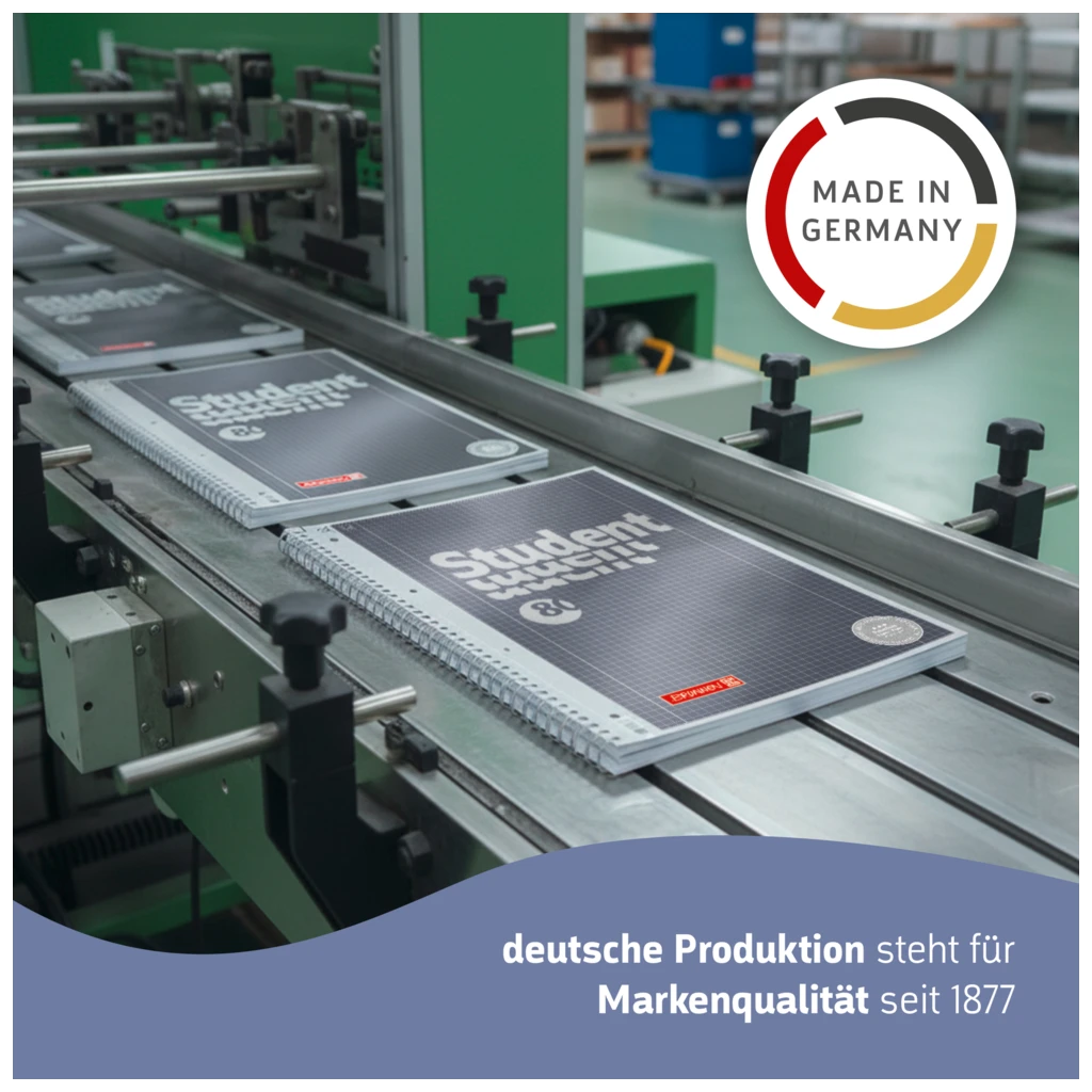 Collegeblock Premium Student FACT!plus | A4, Lineatur 27, 80 Blatt, braun