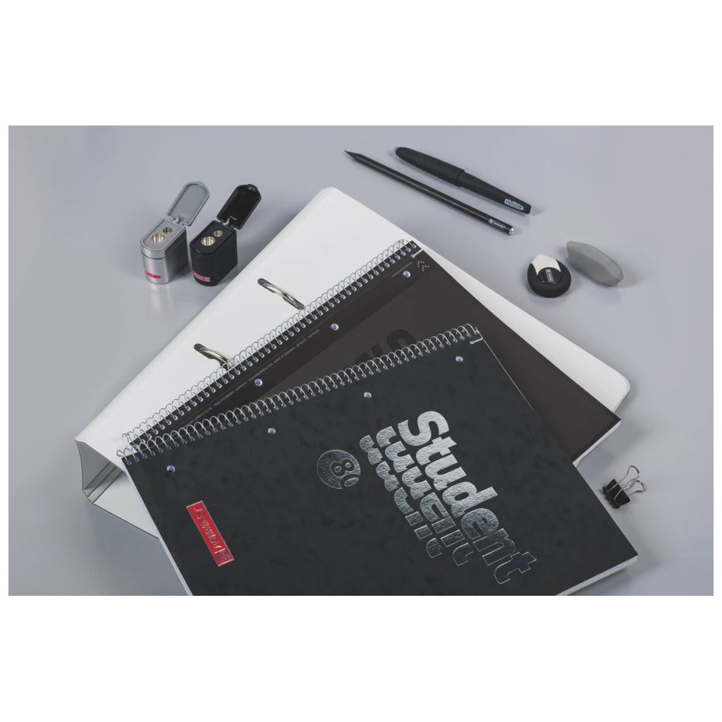 Collegeblock Premium Student FACT!plus | A4, Lineatur 27, 80 Blatt, schwarz