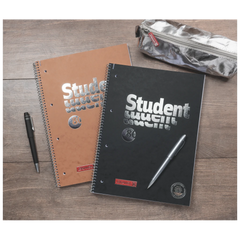 Collegeblock Premium Student FACT!plus | A4, Lineatur 27, 80 Blatt, schwarz/silber