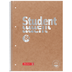 Collegeblock Premium Student FACT!plus | A4, Lineatur 28, 80 Blatt, braun/silber