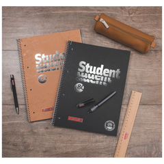 Collegeblock Premium Student FACT!plus | A4, Lineatur 28, 80 Blatt, schwarz/silber