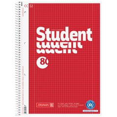 Collegeblock Student Recycling | A4, Lineatur 28, 80 Blatt, rot