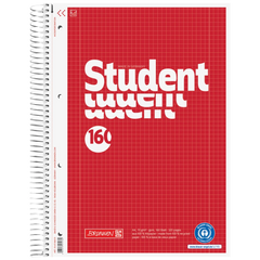 Collegeblock Student Recycling | A4, Lineatur 28, 160 Blatt, rot