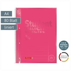 Collegeblock Premium Student Colour Code | A4, Lineatur 25, 80 Blatt, tulip