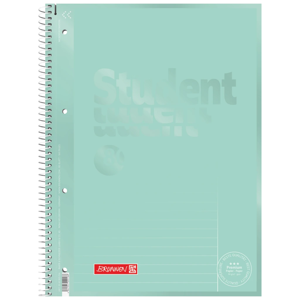 Collegeblock Premium Student Colour Code | A4, Lineatur 25, 80 Blatt, mint