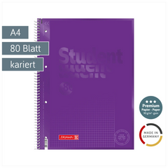 Collegeblock Premium Student Colour Code | A4, Lineatur 26, 80 Blatt, purple