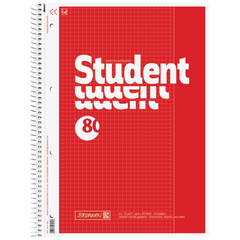 Collegeblock Student | A4, Lineatur 26, 80 Blatt, rot