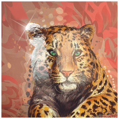 Collegeblock Premium „Leopard“ Safari World | A4, Lineatur 27, 80 Blatt, orange/braun