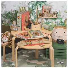 Collegeblock Premium „Leopard“ Safari World | A4, Lineatur 27, 80 Blatt, orange/braun