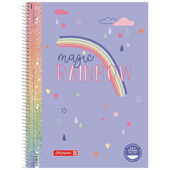 Collegeblock Premium Magic Rainbow | A4, Lineatur 27, 80 Blatt, violett/bunt