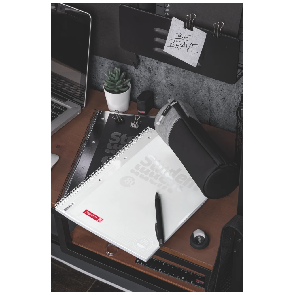 Collegeblock Premium Student „White“ | A4, Lineatur 27, 80 Blatt, weiß