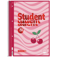 Collegeblock Premium Student Fruity Love | A4, Lineatur 27, 80 Blatt, rosa/mehrfarbig