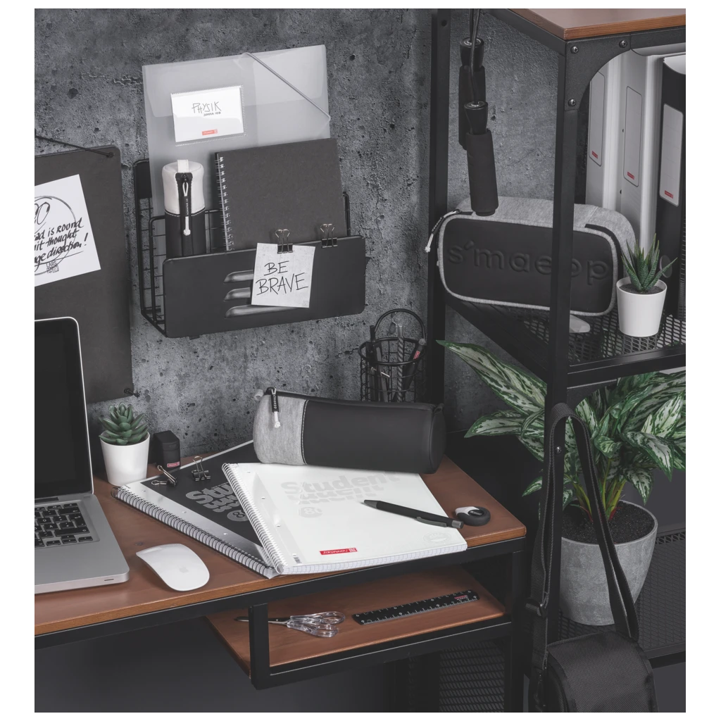 Collegeblock Premium Student „Hardwired“ | A4, Lineatur 27, 80 Blatt, schwarz