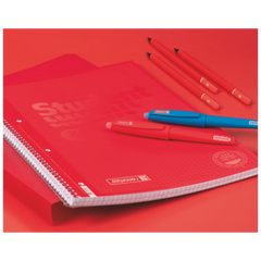Collegeblock Premium Student Colour Code | A4, Lineatur 28, 80 Blatt, red