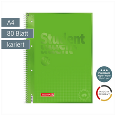 Collegeblock Premium Student Colour Code | A4, Lineatur 28, 80 Blatt, kiwi