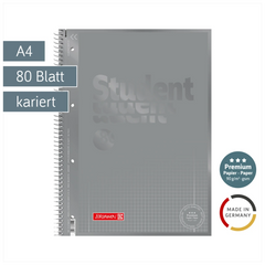 Collegeblock Premium Student Colour Code | A4, Lineatur 28, 80 Blatt, silver