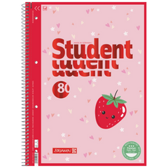 Collegeblock Premium Student Fruity Love | A4, Lineatur 28, 80 Blatt, rosa/mehrfarbig