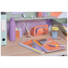 Collegeblock Premium Student „Intoxicate“ | A4, Lineatur 28, 80 Blatt, koralle/violett
