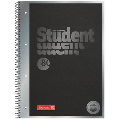 Collegeblock Premium Student „Hardwired“ | A4, Lineatur 28, 80 Blatt, schwarz