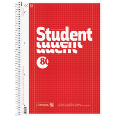 Collegeblock Student | A4, Lineatur 28, 80 Blatt, rot