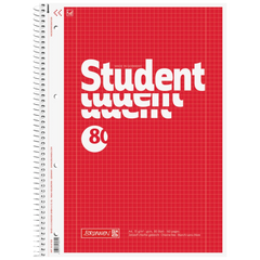 Collegeblock Student | A4, Lineatur 28, 80 Blatt, rot
