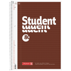 Collegeblock Student | A4, Lineatur 23, 80 Blatt, braun