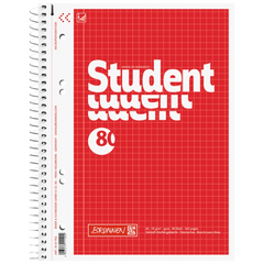 Collegeblock Student | A5, Lineatur 5, 80 Blatt, rot