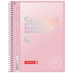 Collegeblock Premium Student „Pastell“ | A5, Lineatur 4, 80 Blatt, pastellrosa