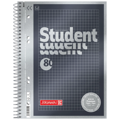 Collegeblock Premium Student | A5, kariert, 80 Blatt, anthrazit