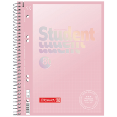 Collegeblock Premium Student „Pastell“ | A5, Lineatur 5, 80 Blatt, pastellrosa