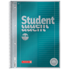 Collegeblock Premium Student „DUO“ | A4, kariert/liniert, 80 Blatt, petrol