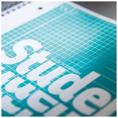 Collegeblock Premium Student „DUO“ | A4, kariert/liniert, 80 Blatt, petrol